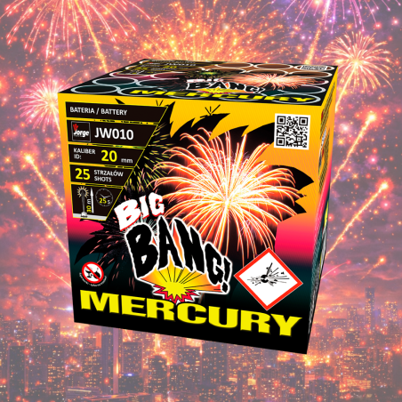 JW010 Wyrzutnia Fajerwerków MERCURY - 25 Strzałów 20mm