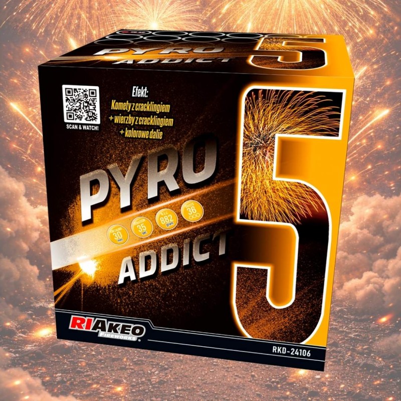RKD-24106 Wyrzutnia Fajerwerków PYRO ADDICT 5 - 36 Strzałów 30mm RKD-24106 Wyrzutnia Fajerwerków PYRO ADDICT 5 - 36 Strzałów 30mm