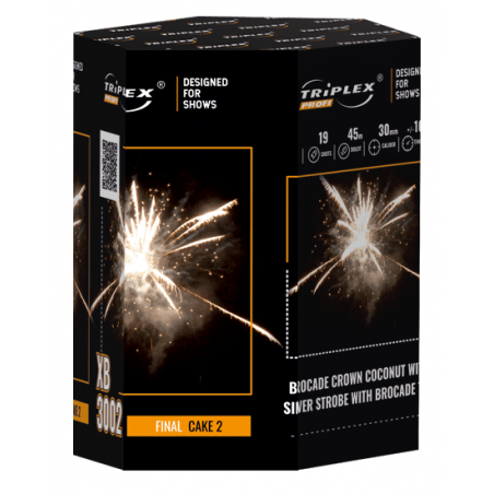 XB3002 Wyrzutnia Fajerwerków Final Cake 2 - 19 strzałów 30mm