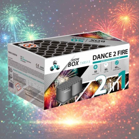 TXB513 Wyrzutnia Fajerwerków DANCE 2 FIRE - 50 strzałów 49mm