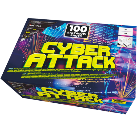 CB10 Wyrzutnia Fajerwerków Cyber Attack - 100 strzałów 30 mm