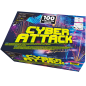 CB10 Wyrzutnia Fajerwerków Cyber Attack - 100 strzałów 30 mm