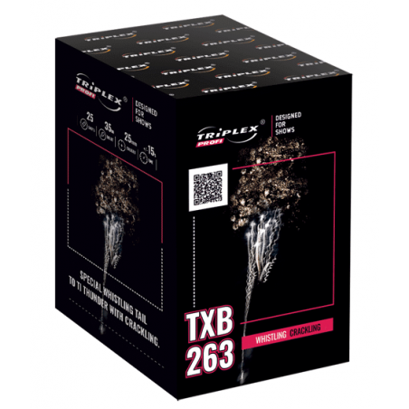 TXB263 Wyrzutnia Fajerwerków Whistling Crackling - 25 strzałów 25mm
