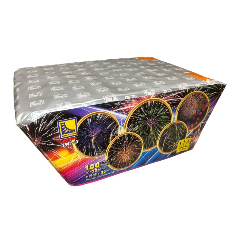 TW710 Wyrzutnia Fajerwerków Kątowa Tomaszek - 100 strzałów 20mm