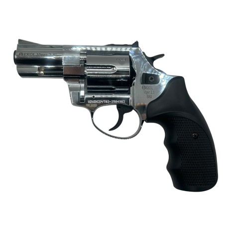 Rewolwer Hukowy 6mm BAS Voltran EKOL Viper 2.5'' SHINY CHROME kal .22 Long Blanc