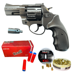 Rewolwer hukowy ZORAKI 6mm LONG + 100 naboi + 10 rac KNALL