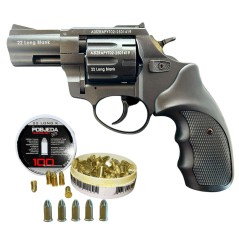 Rewolwer hukowy ZORAKI 6mm Long + 100 naboi Pobjeda – zestaw