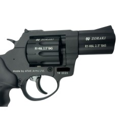 Rewolwer hukowy ZORAKI 6mm CZARNY + 100 naboi MEGA HUK + 50 rac pistoletowych KNALLPATRONEN ZINK