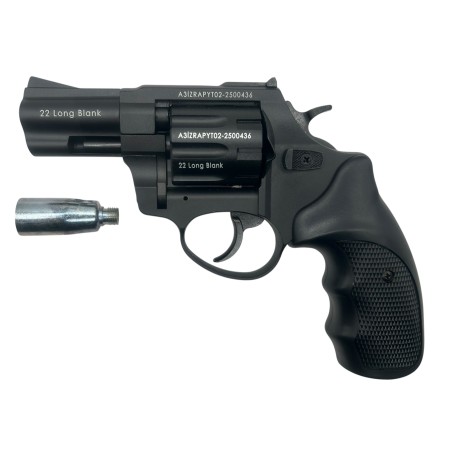 Rewolwer hukowy ZORAKI 6mm CZARNY + 100 naboi MEGA HUK + 50 rac pistoletowych KNALLPATRONEN ZINK