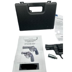 Rewolwer hukowy ZORAKI 6mm CZARNY + 100 naboi MEGA HUK + 50 rac pistoletowych KNALLPATRONEN ZINK