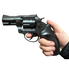 Rewolwer hukowy ZORAKI 6mm CZARNY + 100 naboi MEGA HUK + 10 rac pistoletowych KNALLPATRONEN ZINK