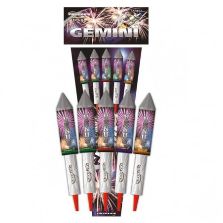 TXR871 Fajerwerki Rakiety Gemini - 5 sztuk