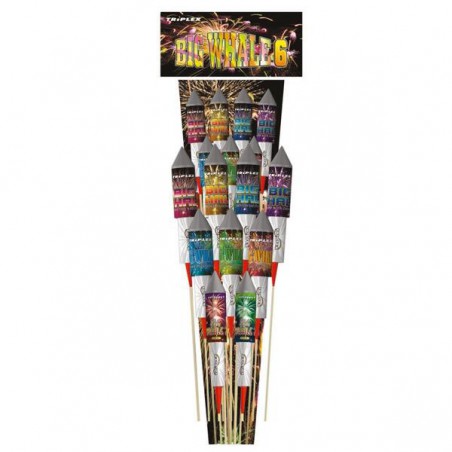 TXR681 Fajerwerki Rakiety Big Whale 6 - 9 sztuk