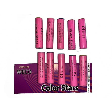Race pistoletowe Color Stars Kolorowe - 10 SZTUK
