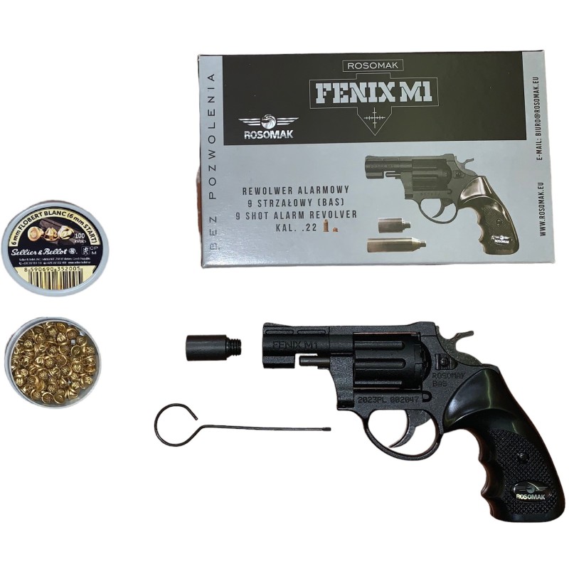 REWOLWER HUKOWY FENIX 6MM + 50 SZTUK AMUNICJI 6MM SHORT