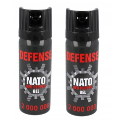 Gaz Pieprzowy W ŻELU DO SAMOOBRONY NATO black 50 ML - 2 SZTUKI