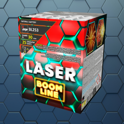 Wyrzutnia fajerwerków BL253 Laser - 25 strzałów, kaliber 30 mm, certyfikat CE