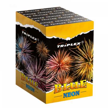 TXB303 Wyrzutnia Fajerwerków Blue Neon - 16 strzałów 20mm