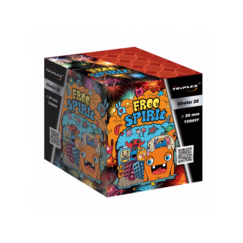 Wyrzutnia Fajerwerków 30mm 25 Strzałów Triplex - FREE SPIRIT TXB937