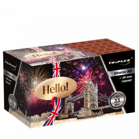 TXB767 Wyrzutnia Fajerwerków HELLO! - 50 strzałów 20mm