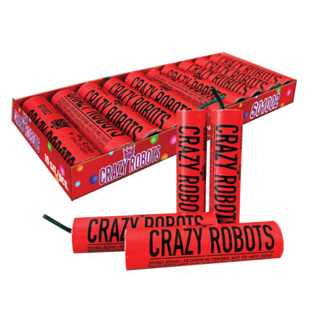 S01002 Petardy Hukowe Crazy Robots - 60 sztuk