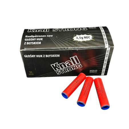 RACE PISTOLETOWE HUKOWE KNALLPATRONEN STRONG GWR02 Z BŁYSKIEM 50 SZTUK