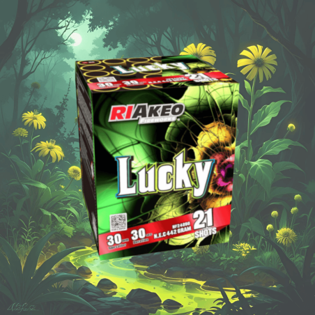 HF24090 Riakeo LUCKY – Wyrzutnia fajerwerków 21 strzałów 30 mm | SklepZPetardami.pl