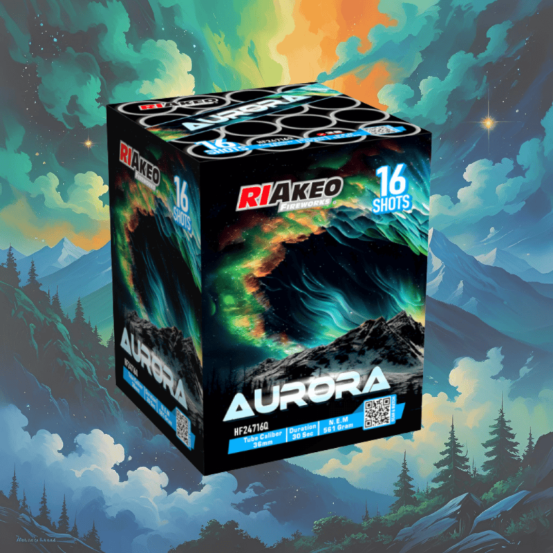 HF24716Q Wyrzutnia Fajerwerków Riakeo AURORA - 16 strzałów 36mm HF24716Q Wyrzutnia Fajerwerków Riakeo AURORA - 16 strzałów 36mm