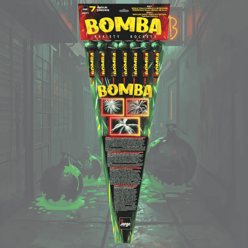 JR71 Fajerwerki Rakiety BOMBA - 7 sztuk JR71 Fajerwerki Rakiety BOMBA - 7 sztuk