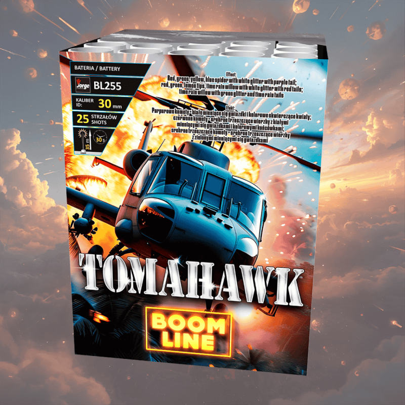 BL255 Wyrzutnia Fajerwerków TOMAHAWK - 25 Strzałów 30mm