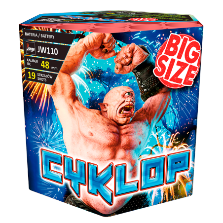 JW110 Wyrzutnia Fajerwerków CYKLOP - 19 Strzałów 48mm