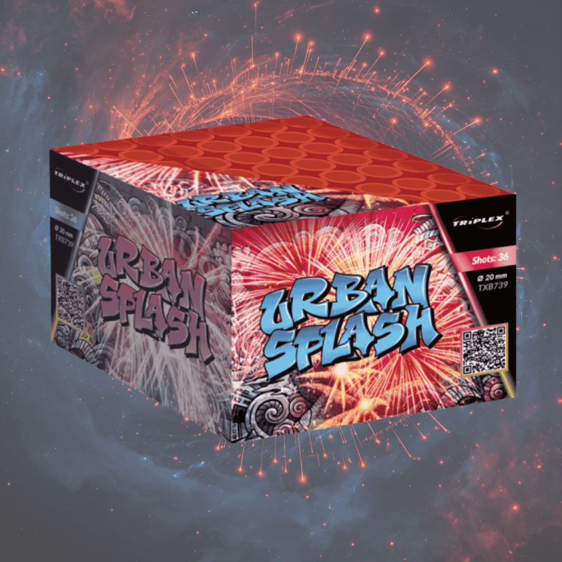 TXB739 Wyrzutnia Fajerwerków URBAN SPLASH - 36 strzałów 20mm TXB739 Wyrzutnia Fajerwerków URBAN SPLASH - 36 strzałów 20mm