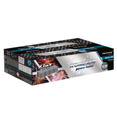 TXB674 Wyrzutnia Fajerwerków KONESER POWER FESTIVAL - 139 strzałów 25-30mm