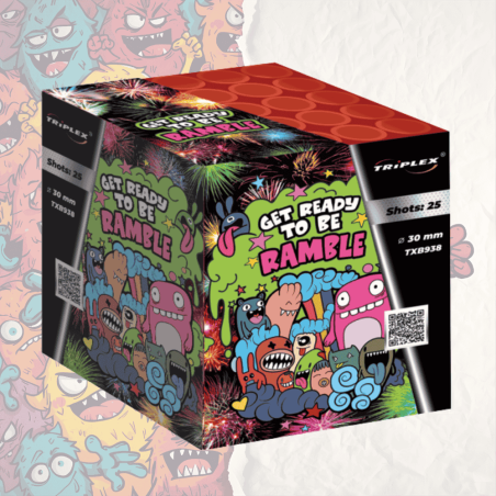 TXB938 Wyrzutnia Fajerwerków GET READY TO BE RAMBLE - 25 strzałów 30mm