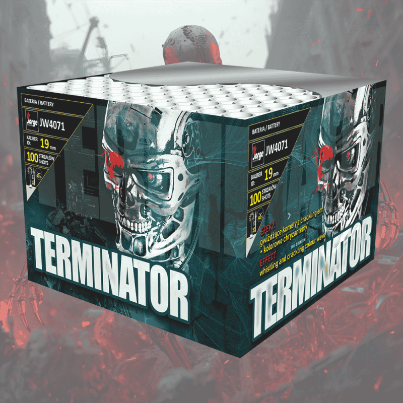 JW4071 Wyrzutnia Fajerwerków TERMINATOR - 100 Strzałów 19mm