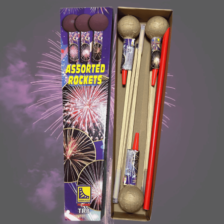 TR8 Fajerwerki RAKIETY SZELKOWE ASSORTED ROCKETS - 3 sztuki