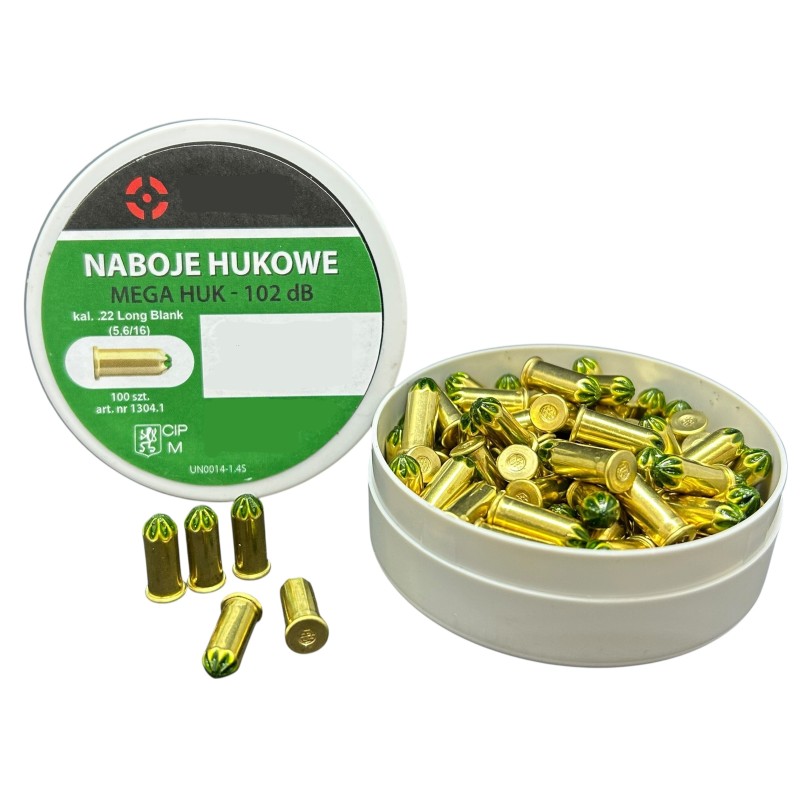 Naboje hukowe MEGA HUK kal.5,6/16 100 sztuk do Stalkera M906