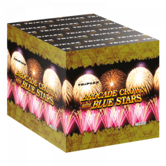 TXB593 Wyrzutnia Fajerwerków BROCADE CROWN BLUE - 49 strzałów 30mm