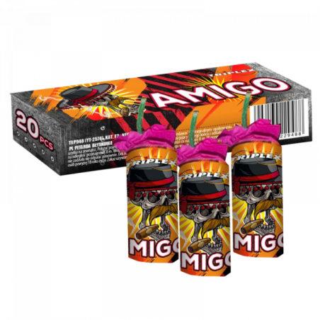 TXP948 Petardy Hukowe STROBOSKOPOWE AMIGO - 20 sztuk
