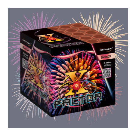 TXB993 Wyrzutnia Fajerwerków X-FACTOR - 24 strzały 38mm