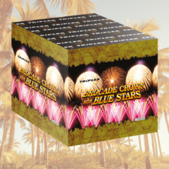 TXB593 Wyrzutnia Fajerwerków BROCADE CROWN BLUE - 49 strzałów 30mm