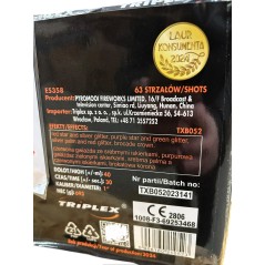 Wyrzutnia Fajerwerków Kątowa Intense TXB052 - 63 strzały 24 mm