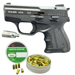 Pistolet Hukowy STALKER M906 + Naboje Hukowe Mega HUK 100 sztuk - Zestaw