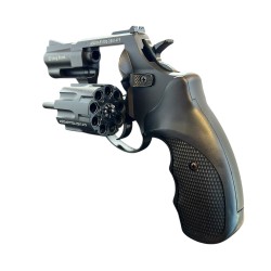 Rewolwer hukowy ZORAKI 6mm CZARNY + 100 naboi LONG + 50 rac pistoletowych KNALL – zestaw